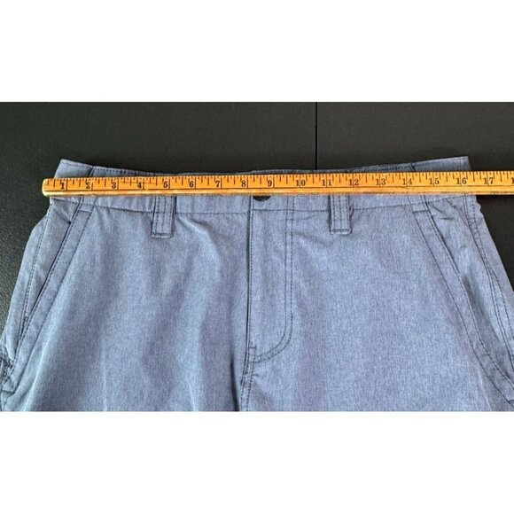 Denali Stretch Shorts Heather Navy Flat Front Mens 32 - Picture 7 of 10